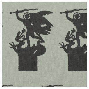Saint Michael and Dragon Fabric