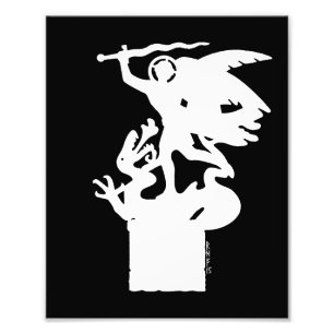 Saint Michael and Dragon (in White) Photo Print