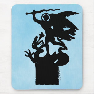 Saint Michael and Dragon Mouse Pad