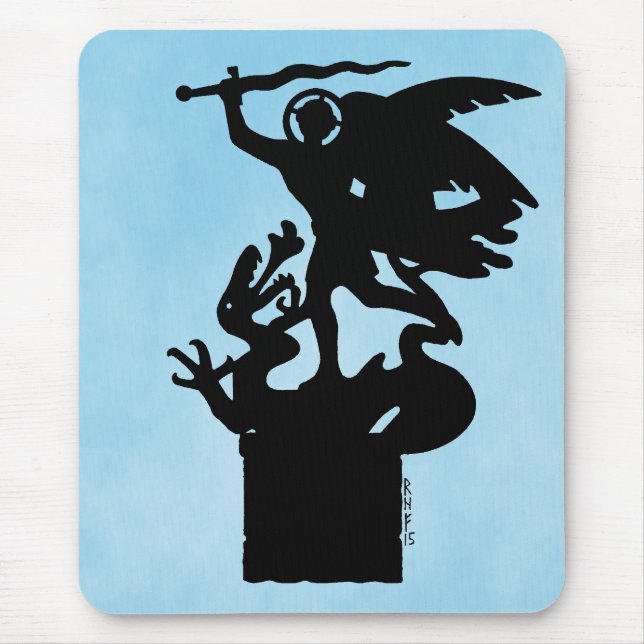 Saint Michael and Dragon Mouse Pad (Front)