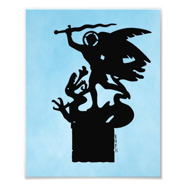 Saint Michael and Dragon Photo Print (Front)