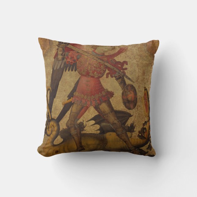 Saint Michael and the Dragon Cushion (Front)