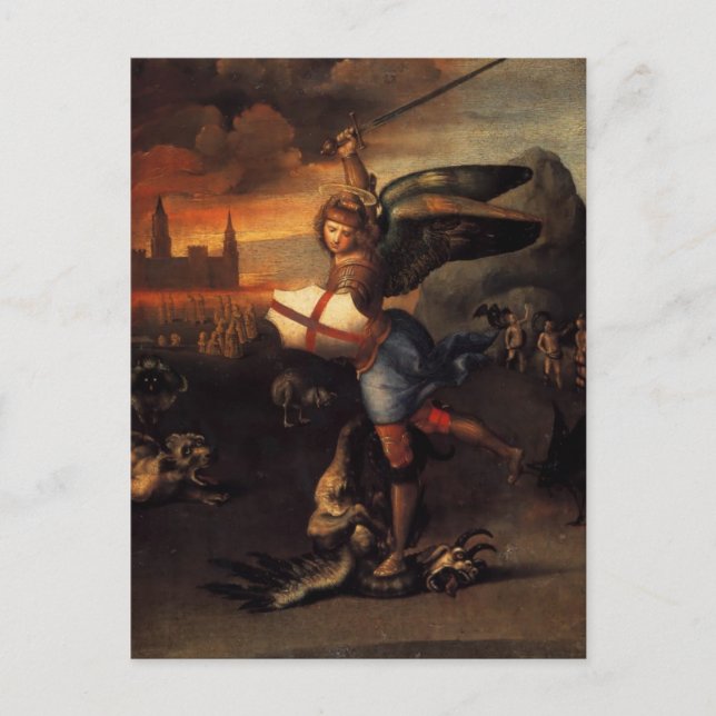 Saint Michael and the Dragon Postcard (Front)