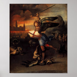 Saint Michael And The Dragon Poster