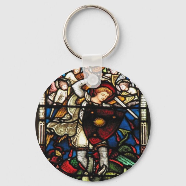 SAINT MICHAEL ARCHANGEL KEY RING (Front)
