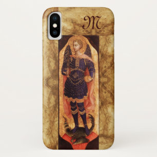 SAINT MICHAEL ARCHANGEL WITH DRAGON monogram iPhone X Case
