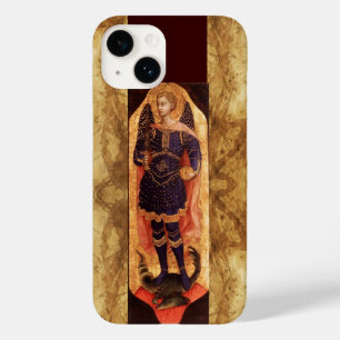 SAINT MICHAEL ARCHANGEL WITH DRAGON OLD PARCHMENT Case-Mate iPhone 14 CASE