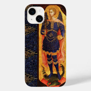 SAINT MICHAEL ARCHANGEL WITH DRAGON OLD PARCHMENT Case-Mate iPhone 14 CASE