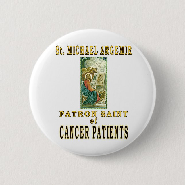 SAINT MICHAEL ARGEMIR 6 CM ROUND BADGE (Front)