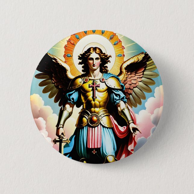 Saint Michael Badge Button (Front)