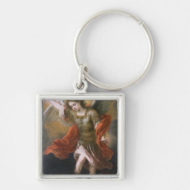 Saint Michael banishes the devil to the abyss Key Ring (Front)