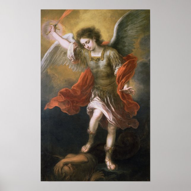 Saint Michael banishes the devil to the abyss Poster (Front)