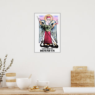 Saint Michael Battling the Dragon Poster