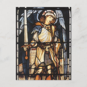 Saint Michael by Sir Edward Coley Burne-Jones Postcard