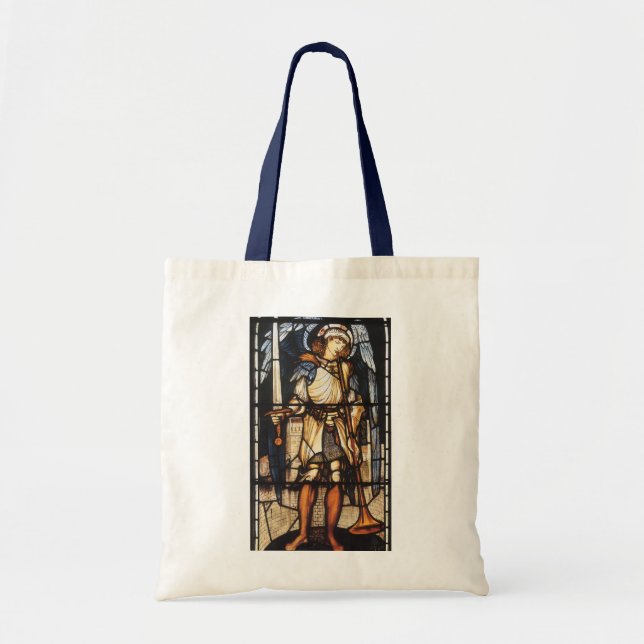 Saint Michael by Sir Edward Coley Burne-Jones Tote Bag (Front)