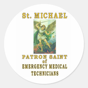 SAINT MICHAEL CLASSIC ROUND STICKER