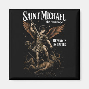 Saint Michael Defend Us In Battle Archangel Christ Magnet