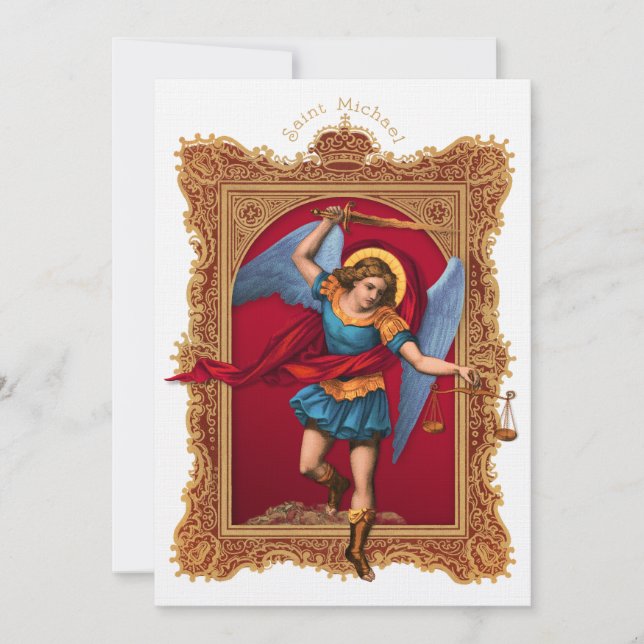 Saint Michael, Defend Us Invitation (Front)
