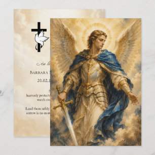 Saint Michael Funeral Prayer 5x7 inch Card