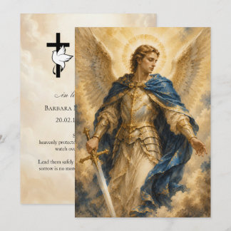 Saint Michael Funeral Prayer 5x7 inch Card
