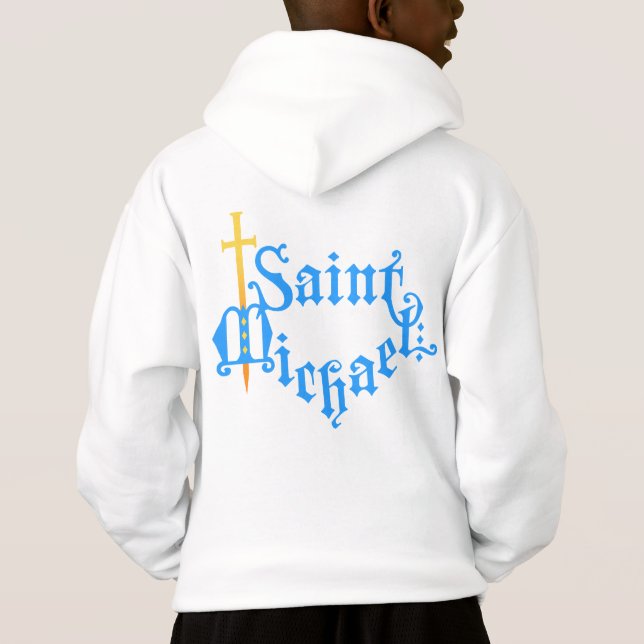 Saint Michael Kid's Hoodie (Back)