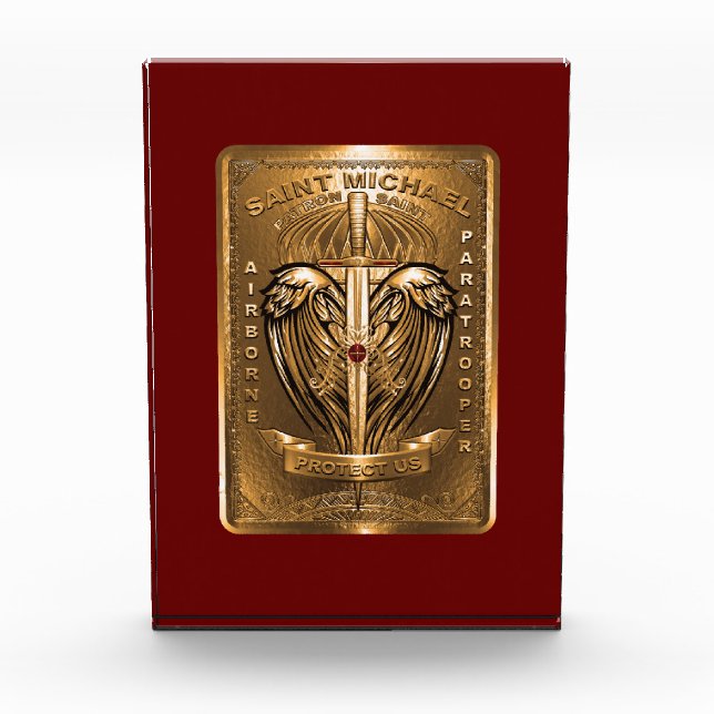 Saint Michael Patron Saint of Paratroopers  Photo Block (Front)