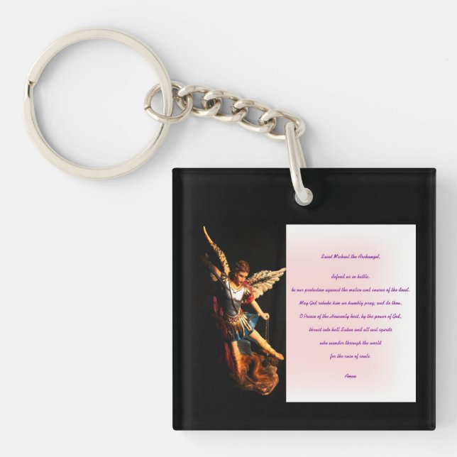 Saint Michael Prayer Key Ring (Front)