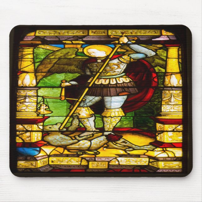 Saint Michael protect us Mouse Pad (Front)