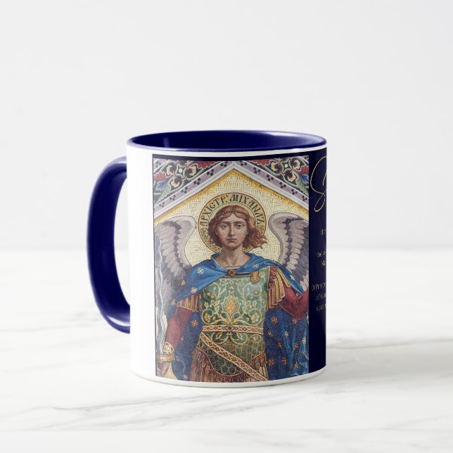 Saint Michael the Archangel Catholic Coffee Mug (Front Left)