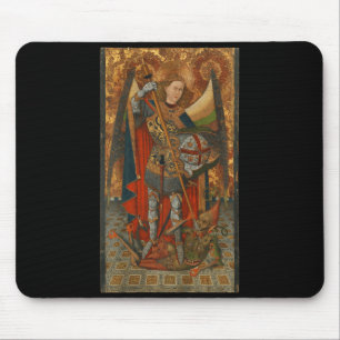 Saint Michael The Archangel Defeating Satan Christ Mouse Pad