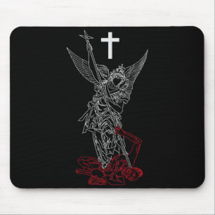 Saint Michael The Archangel Defeating Satan Mouse Pad