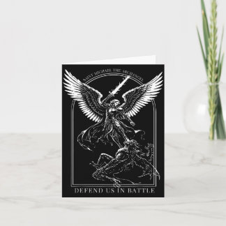 Saint Michael The Archangel Defend In Battle Card