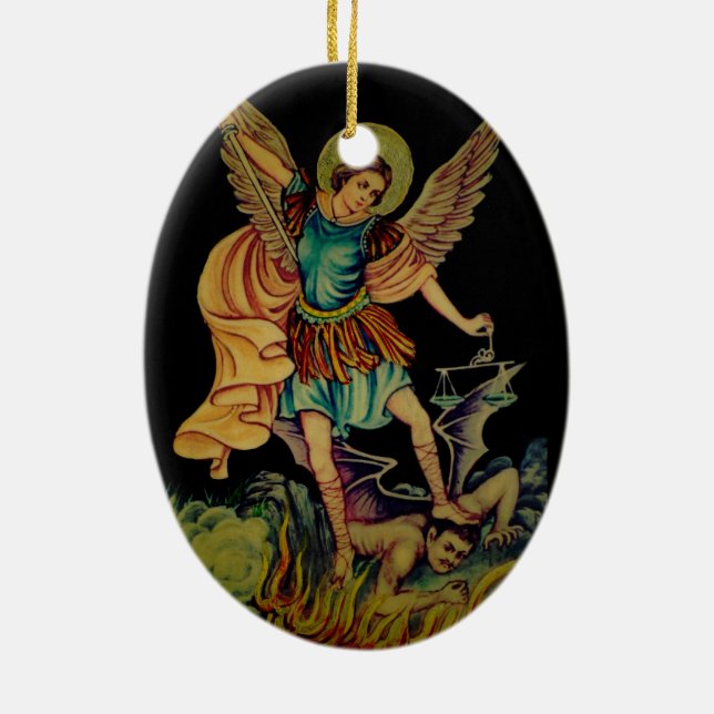 Saint Michael The Archangel Hanging Ornament (Back)