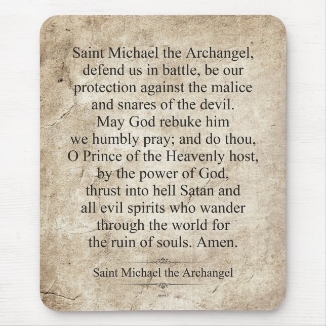 Saint Michael the Archangel Mouse Pad (Front)