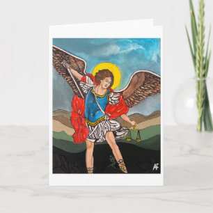 Saint Michael the Archangel Painting by Alfred Fox Card