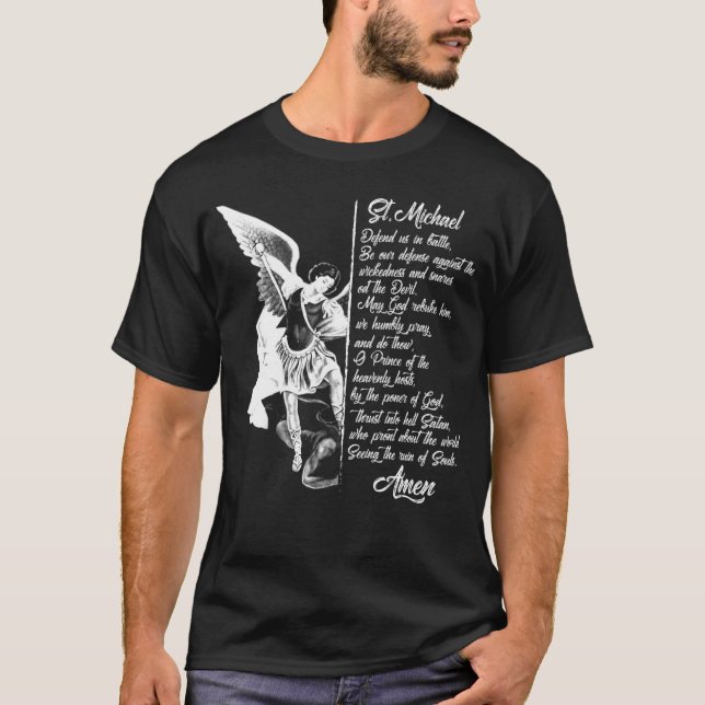 Saint Michael the Archangel Prayer T-Shirt (Front)
