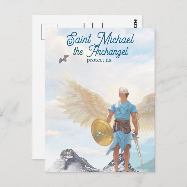 Saint Michael the Archangel Protection Prayer Postcard (Front/Back)