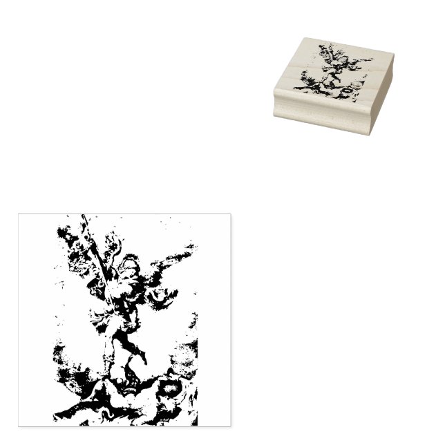 Saint Michael the Archangel  Rubber Stamp (Stamped)