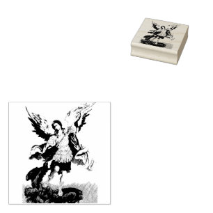 Saint Michael the Archangel  Rubber Stamp