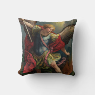 Saint Michael the Archangel Throw Pillow