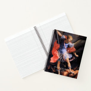 Saint Michael the Archangel with Prayer Notebook