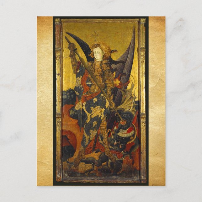 Saint Michael Vanquishing the Devil Postcard (Front)