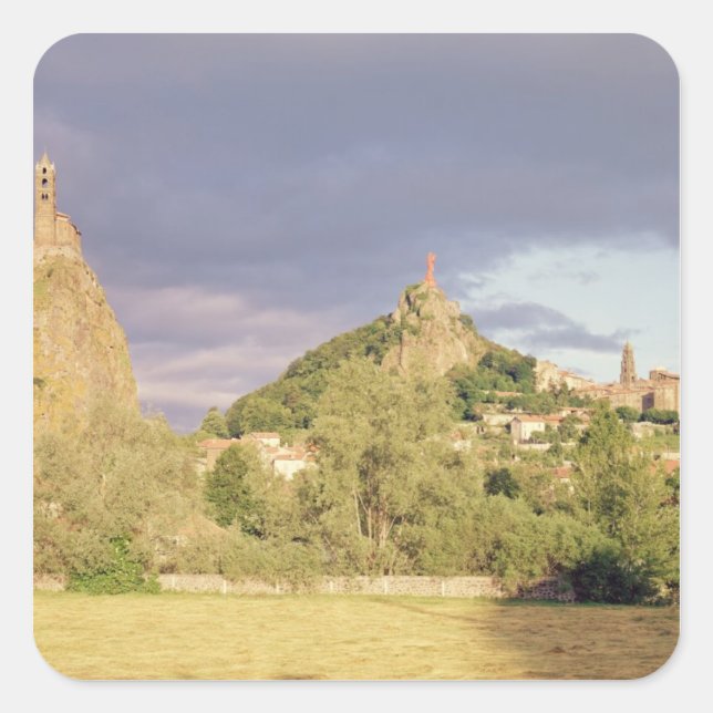 Saint Michel d'Aiguilhe, the Rocher Square Sticker (Front)