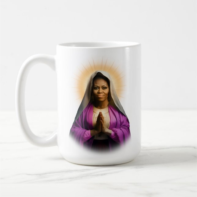 Saint Michelle Obama Prayer Coffee Mug (Left)