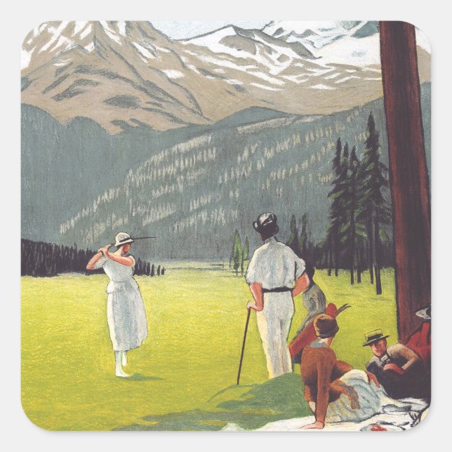 Saint Moritz by Emil Cardinaux Square Sticker (Front)