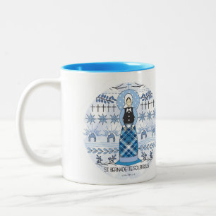 Saint Mug: St. Bernadette Soubirous Two-Tone Coffee Mug