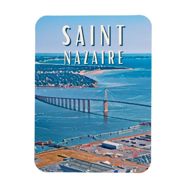 Saint Nazaire Photo Vintage  Magnet (Vertical)