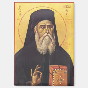 Saint Nectarios of Aegina Orthodox Icon Magnet