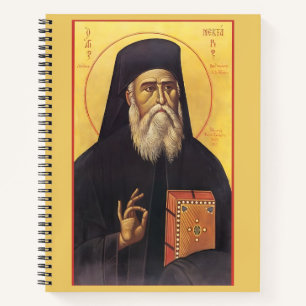 Saint Nectarios of Aegina Orthodox Icon Notebook