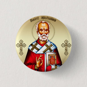 Saint Nicholas 3 Cm Round Badge